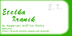 etelka kranik business card